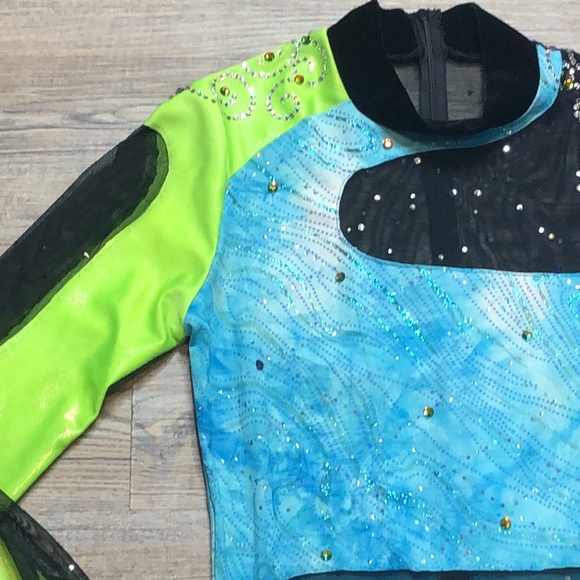 Dance Sophisticates Velvet & Mesh Dance Pant Suit - Picture 12 of 14